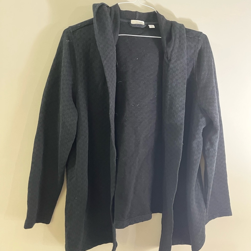 Plus Size knit hooded cardigan jacket